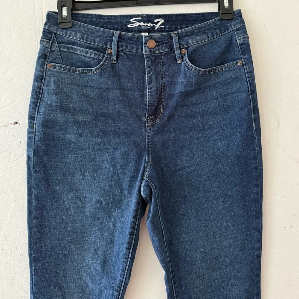 Seven7 Skinny High Rise Ankle Jeans St. James Wash Size 10
